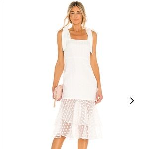 LOVER + FRIENDS DAY KEEPER MIDI DRESS.